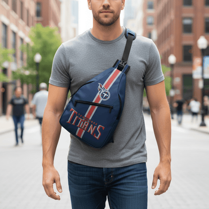 Tennessee Titans Crossbody Sling Bag - Navy Blue NFL Shoulder Bag