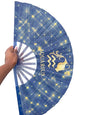 Aquarius Zodiac Clack Fan: Celestial Folding Hand Fan
