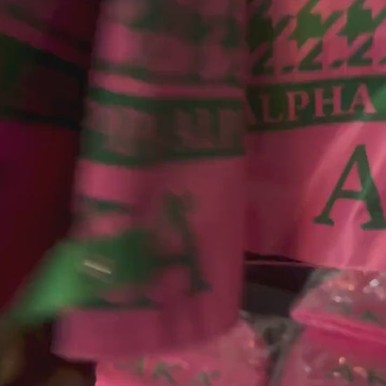 AKA Sorority Umbrella: Pink and Green Pretty Girl Energy 1908