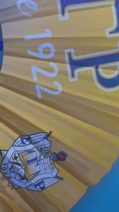 Sigma Gamma Rho Hand Clack Fan – Since 1922 | SGRho Folding Fan | Sorority Greek Paraphernalia