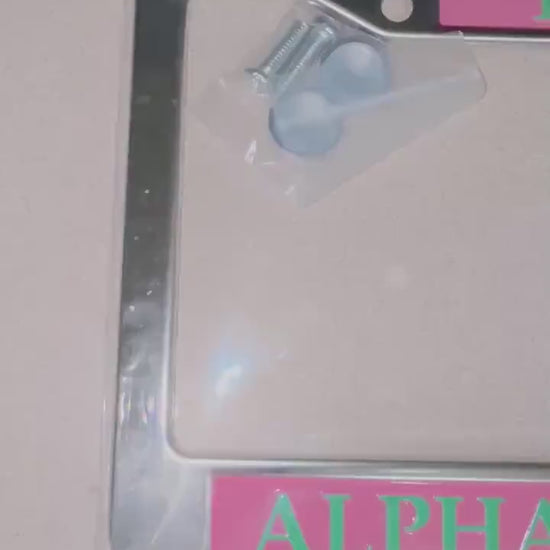 AKA License Plate 1908 Pink and Green