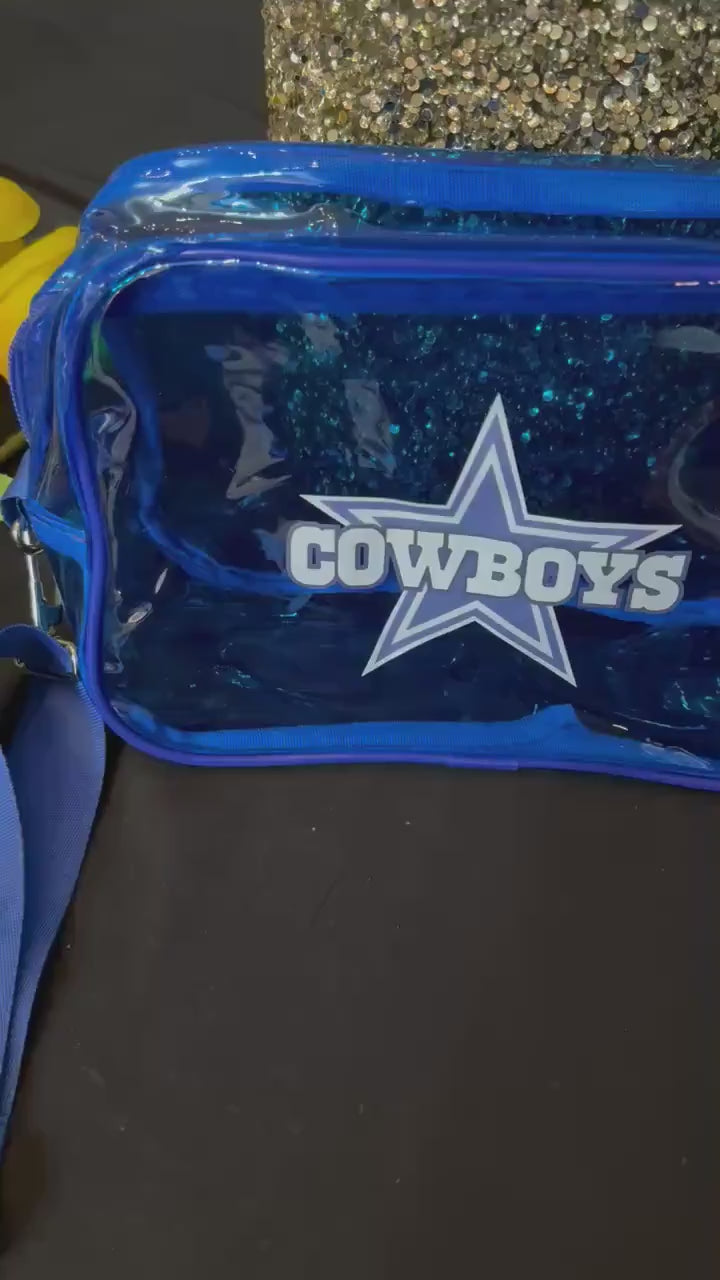 Dallas Cowboys Blue Clear Crossbody Bag