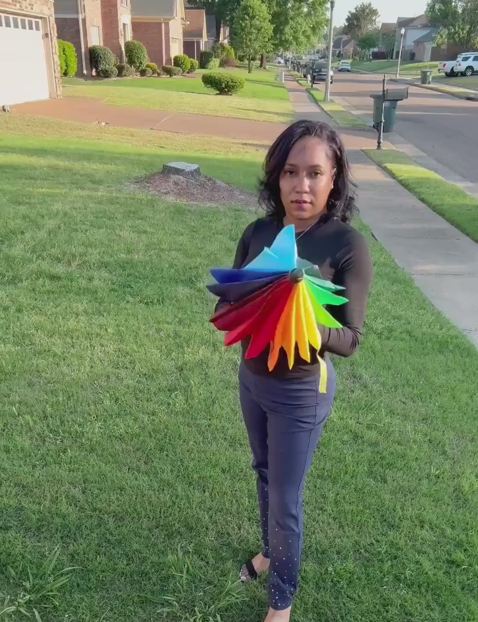 Rainbow Umbrella | Colorful Large Umbrella | Pride Umbrella |