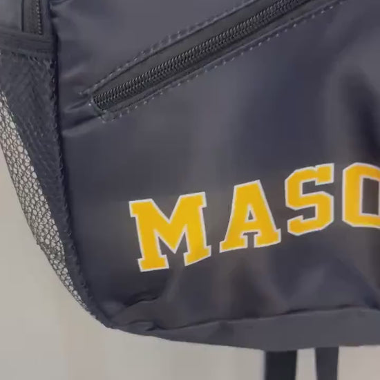 Masonic Crossbody Sling Bag – Black Polyester Freemason Shoulder Bag (Waterproof)