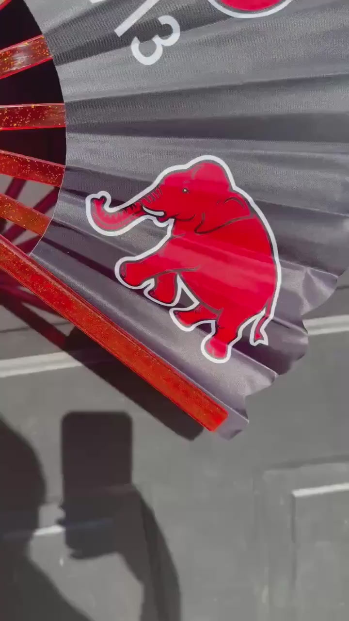 Delta Sigma Theta Elephant Folding Clack Fan