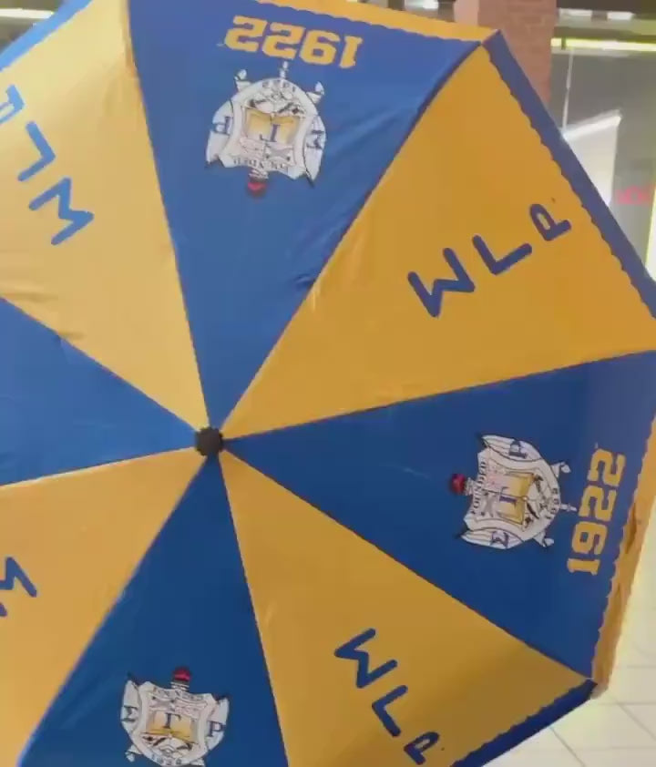Sigma Gamma Rho Blue & Gold Sorority Umbrella