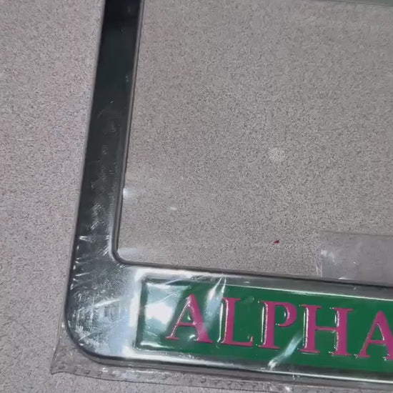AKA License Plate 1908 Green and Pink